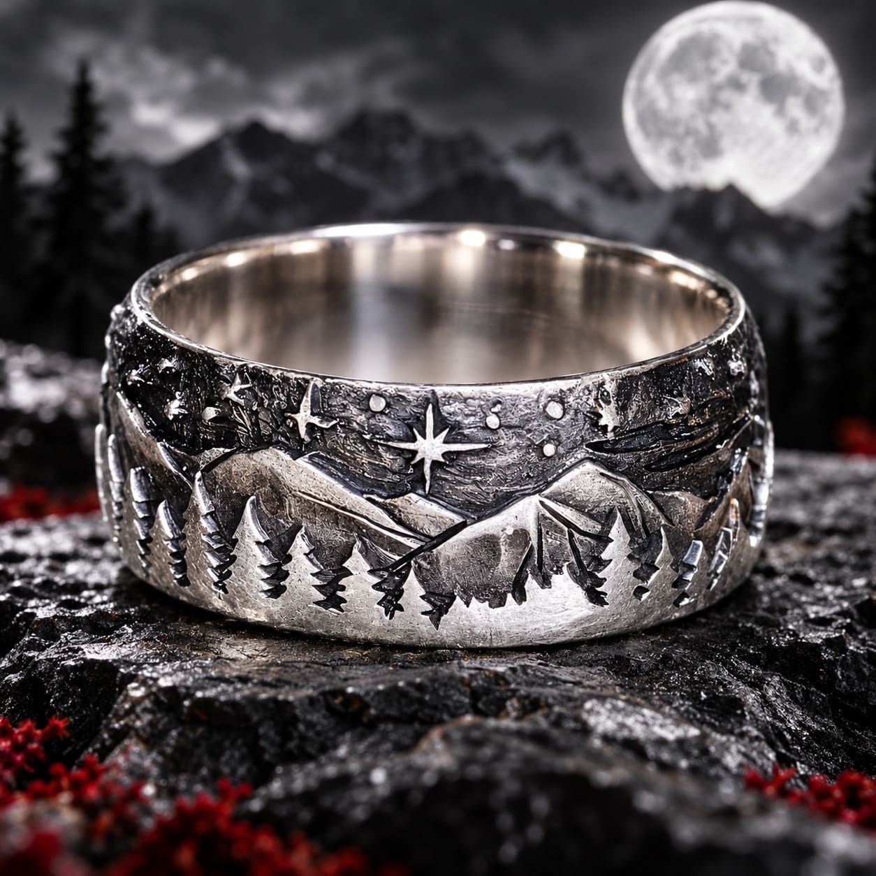 Anneau Loup Couple