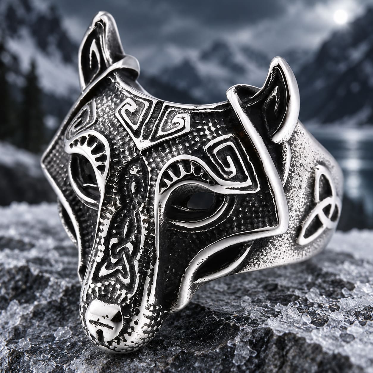 Bague Tête de Fenrir