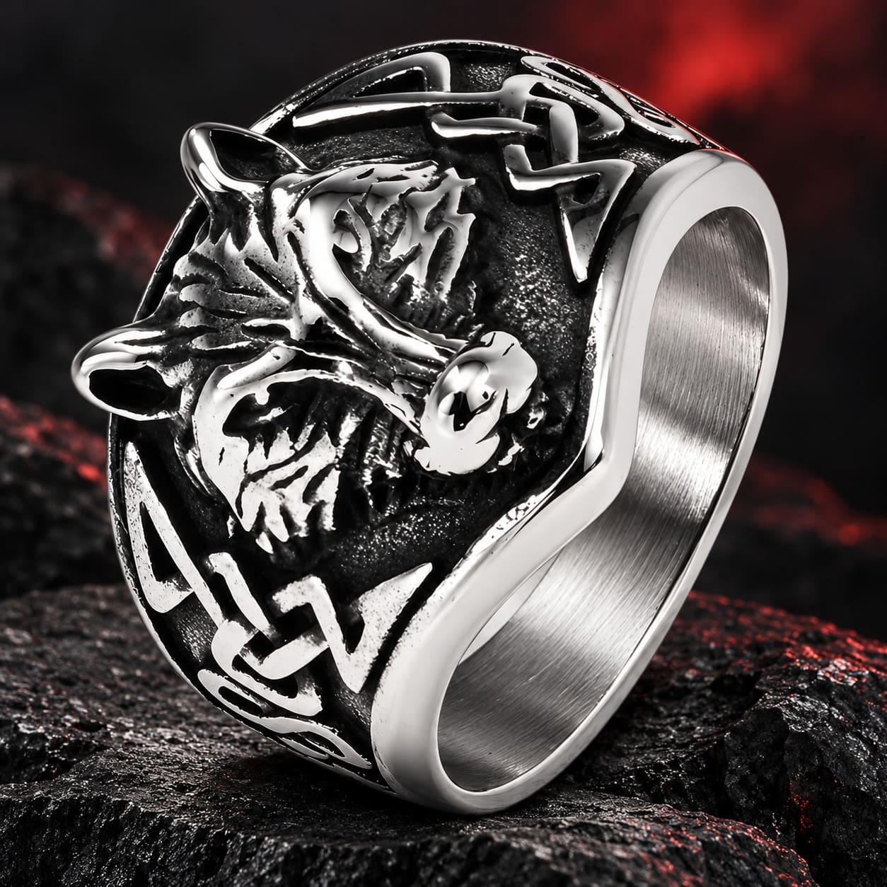 Bague Tête de Loup du Nord