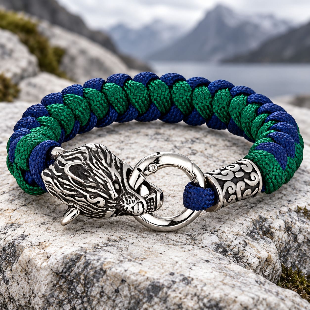 Bracelet Paracorde Tête de Loup