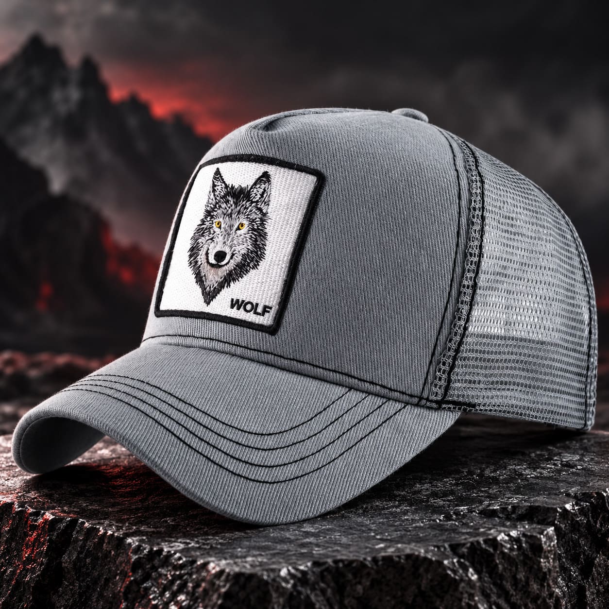 Casquette Brodée Tête de Loup