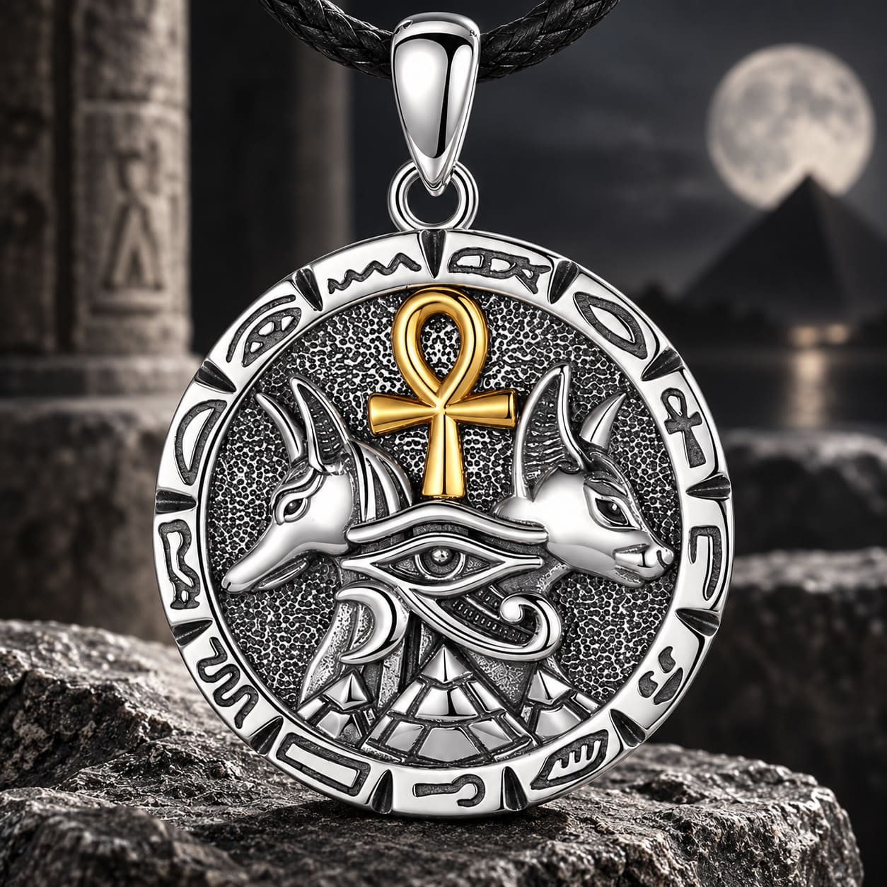 Collier Loup Egyptien Argent