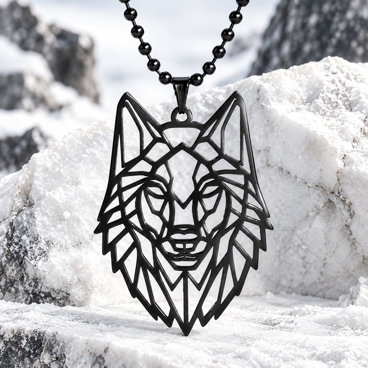 Collier Tête de Loup Origami