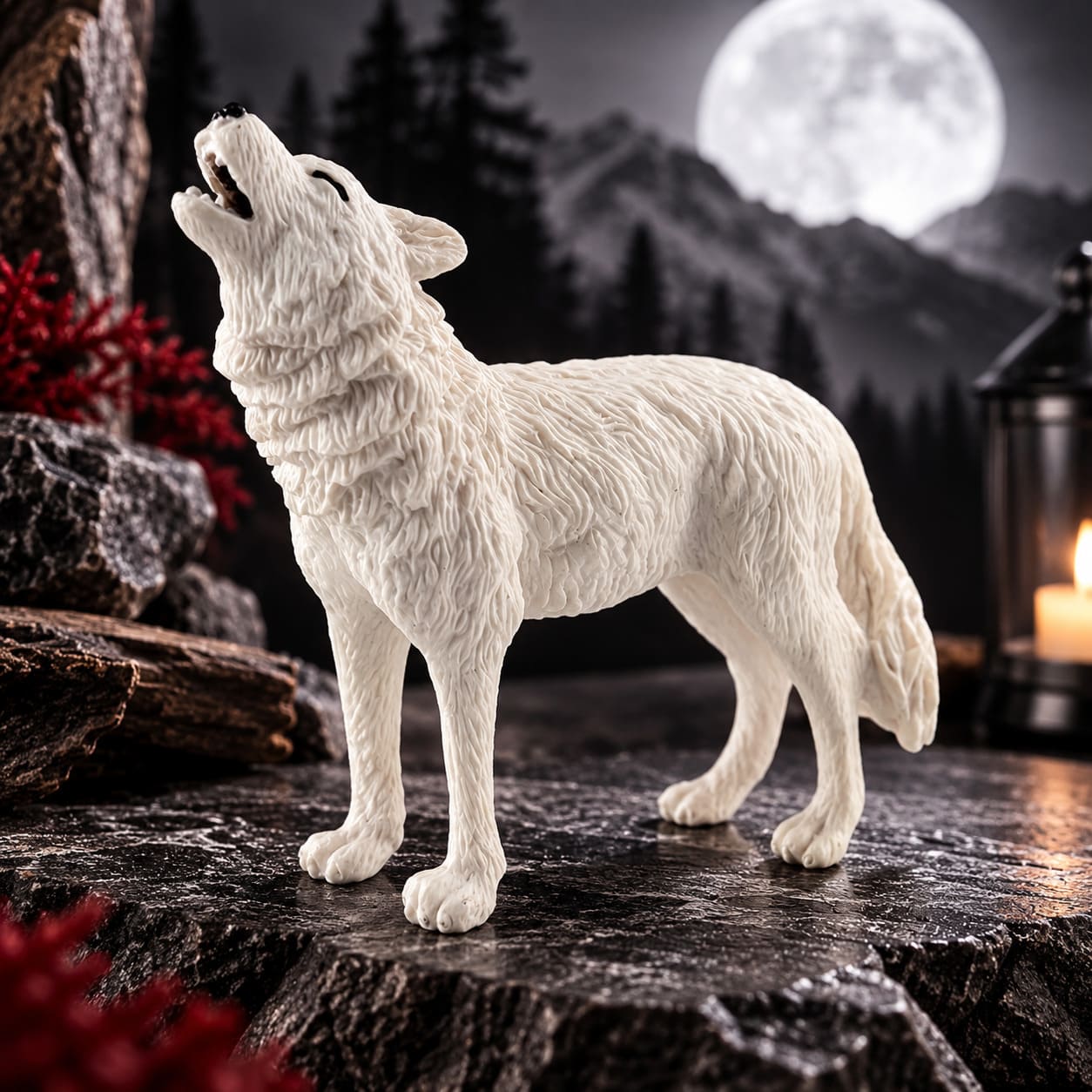 Figurine Loup Blanc