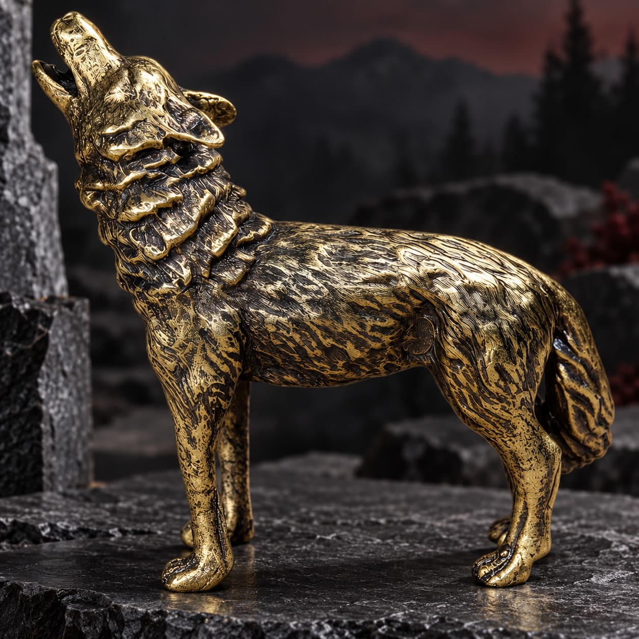 Figurine Loup Qui Hurle