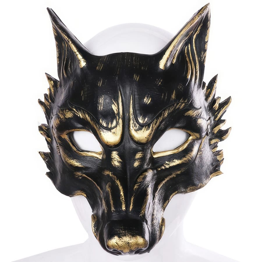 Masque De Loup + Mouche Noire - Accessoires Costume, Jeu De Rôle, Mascarade, Fête, Déguisement