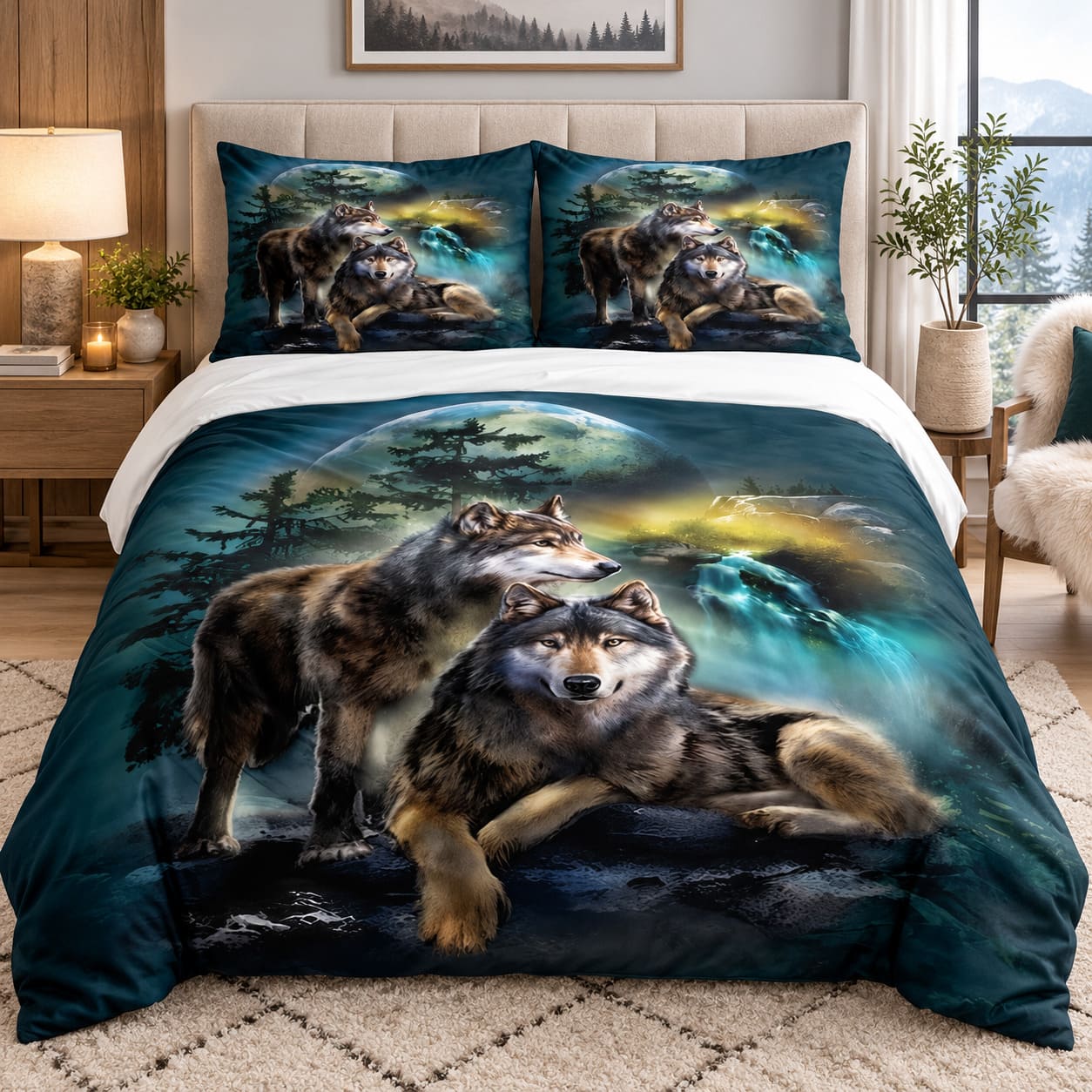 Parure de Lit Couple de Loup