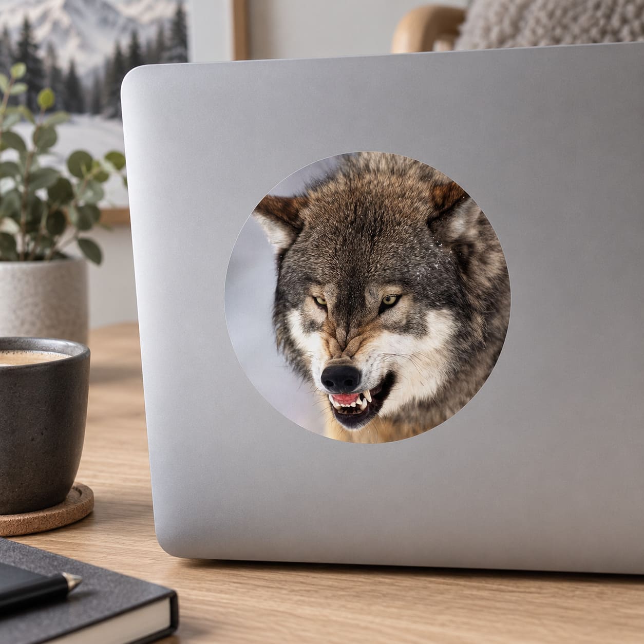 Stickers Tête de Loup 3D