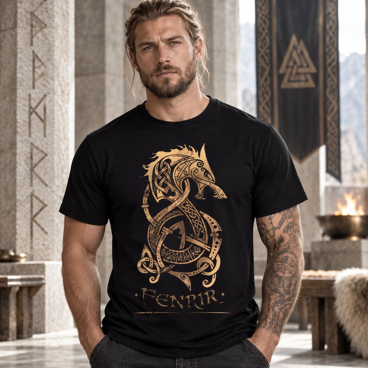 T-Shirt Loup Viking Fenrir