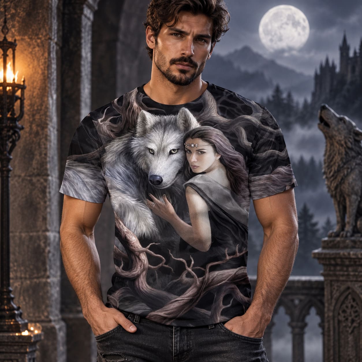 T-Shirt Loup et Princesse