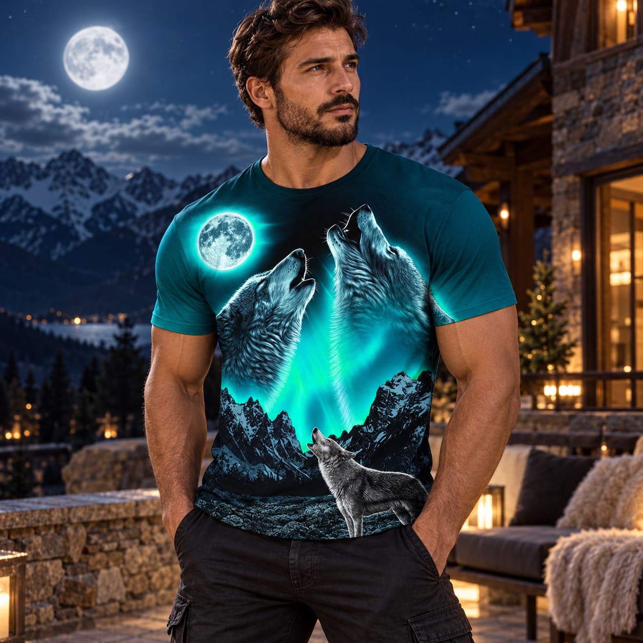 T-Shirt Loups Qui Hurlent