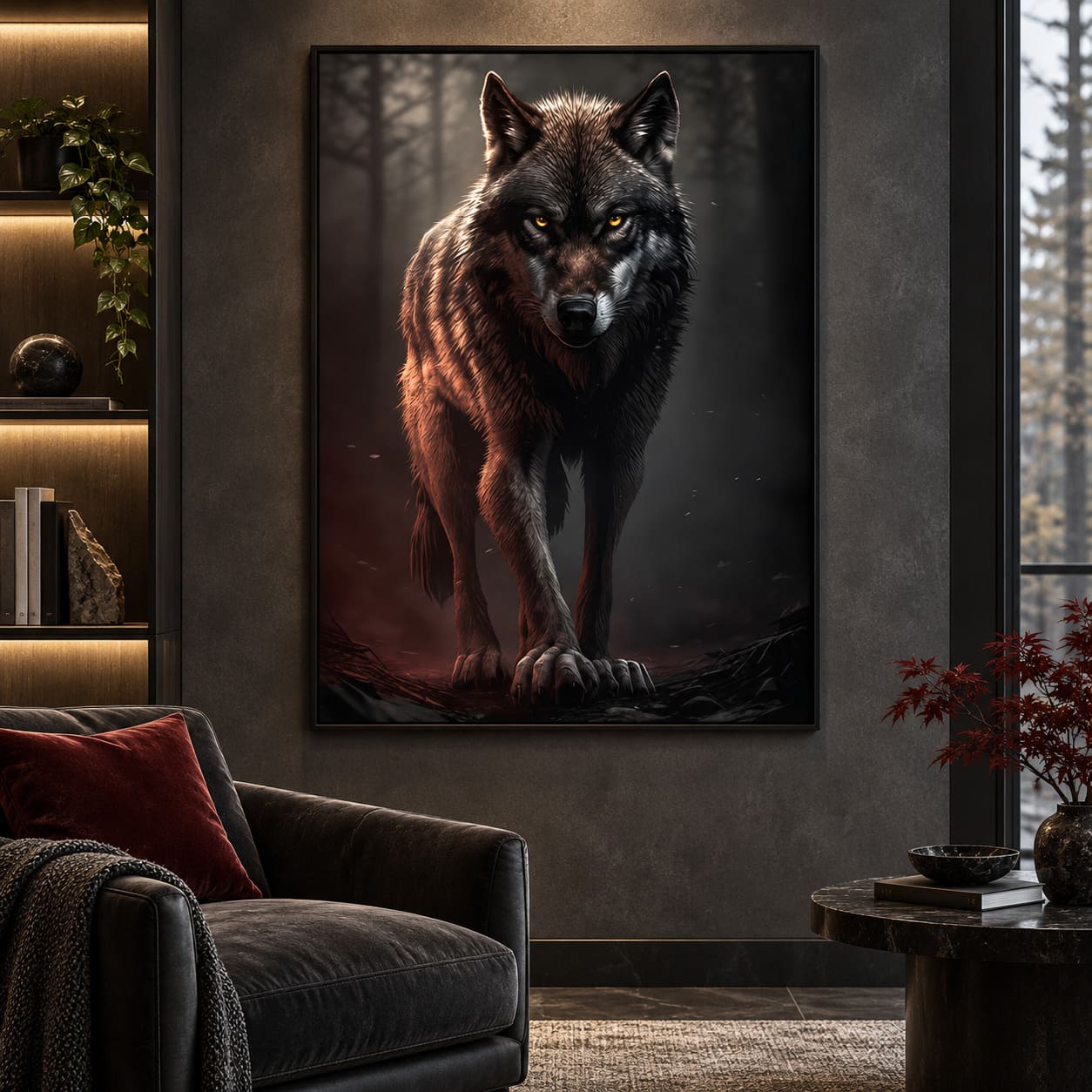 Tableau Loup Garou – Regard Meurtrier