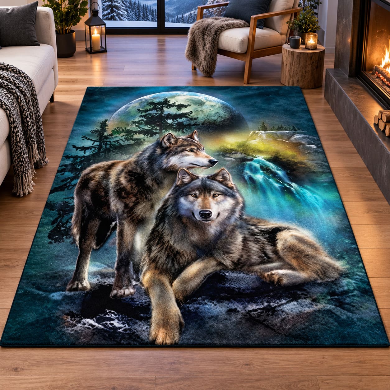 Tapis Couple de Loup
