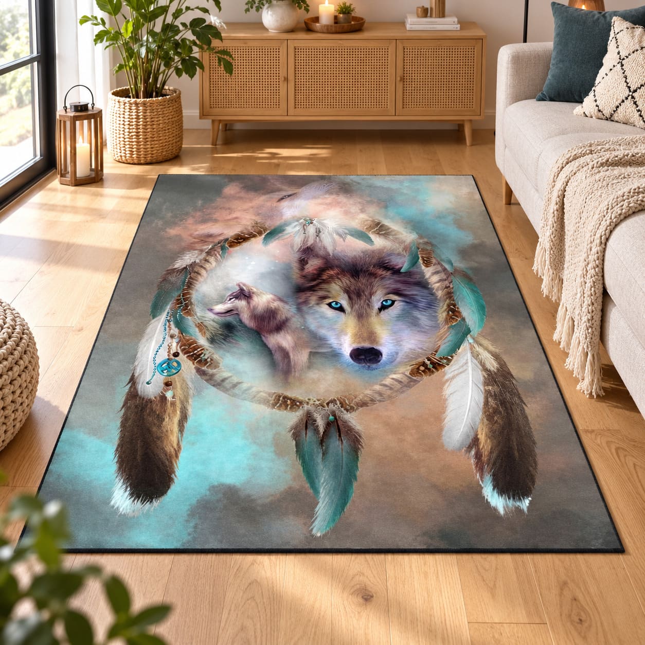 Tapis Loup Attrape-Rêve